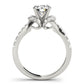 Single Row Prong Set Cluster Sides Engagement Rings