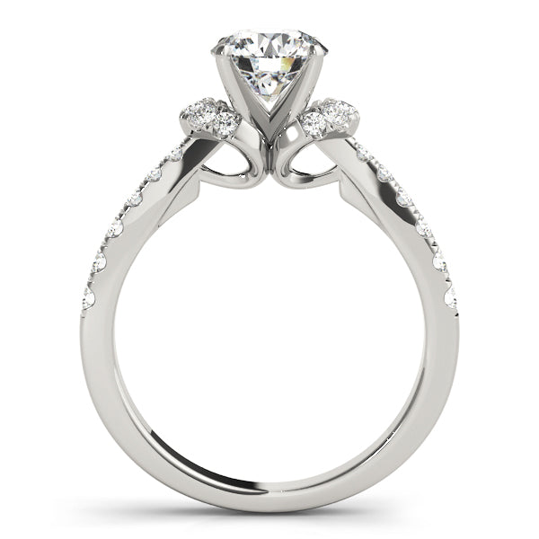 Single Row Prong Set Cluster Sides Engagement Rings