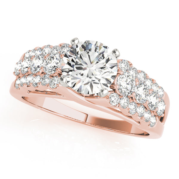 Multirow Pavé Engagement Rings