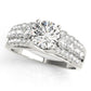 Multirow Pavé Engagement Rings