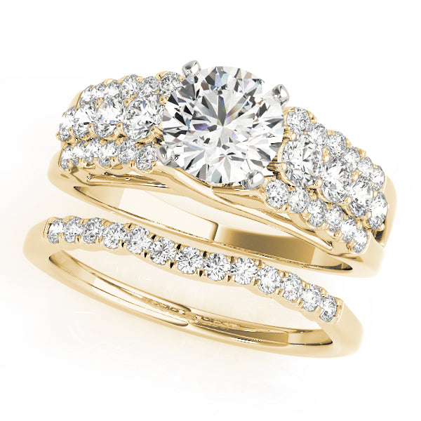 Multirow Pavé Engagement Rings