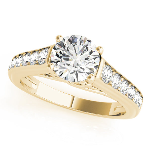 Single Row Love Knot Prong Set Engagement Rings