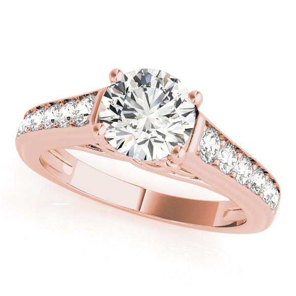 Single Row Love Knot Prong Set Engagement Rings