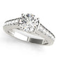 Single Row Love Knot Prong Set Engagement Rings