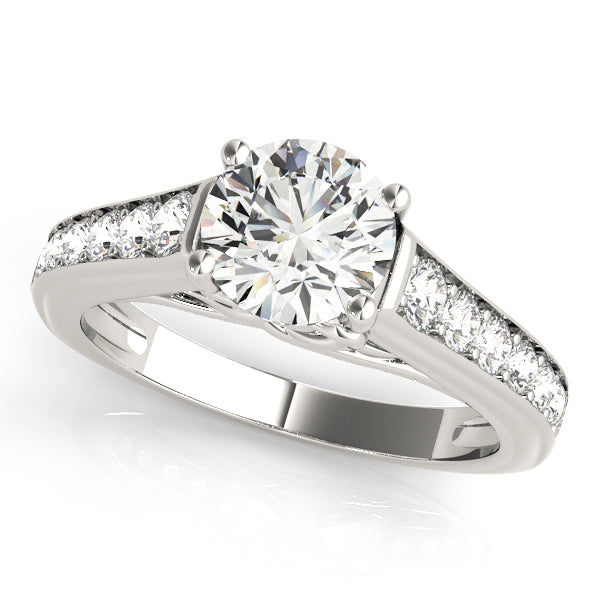 Single Row Love Knot Prong Set Engagement Rings