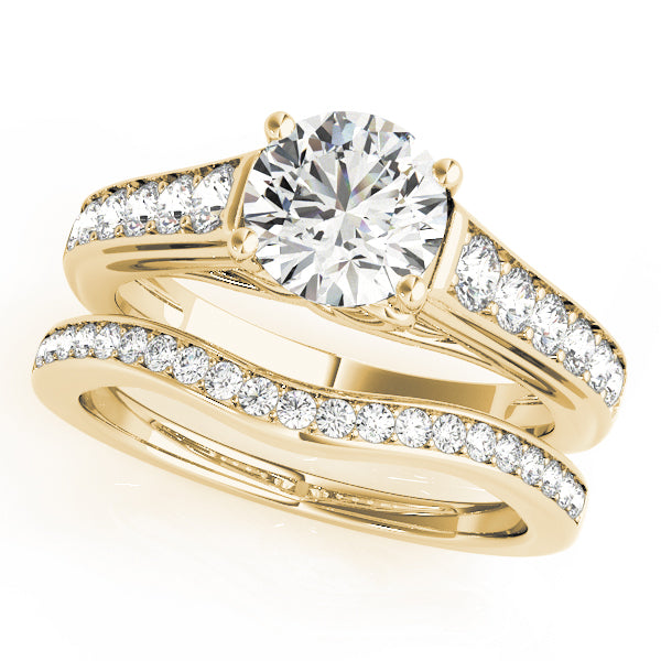 Single Row Love Knot Prong Set Engagement Rings