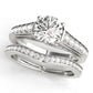 Single Row Love Knot Prong Set Engagement Rings
