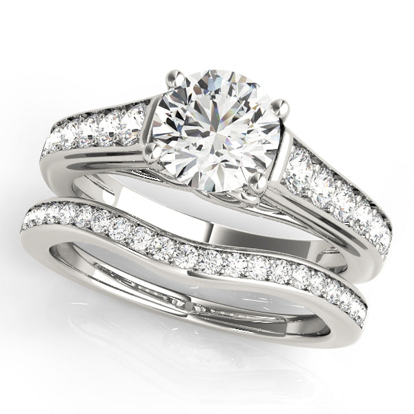 Single Row Love Knot Prong Set Engagement Rings