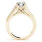 Single Row Love Knot Prong Set Engagement Rings