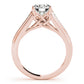 Single Row Love Knot Prong Set Engagement Rings