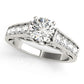 Single-Row Concealed Stone Engagement Ring