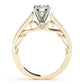 Single-Row Concealed Stone Engagement Ring