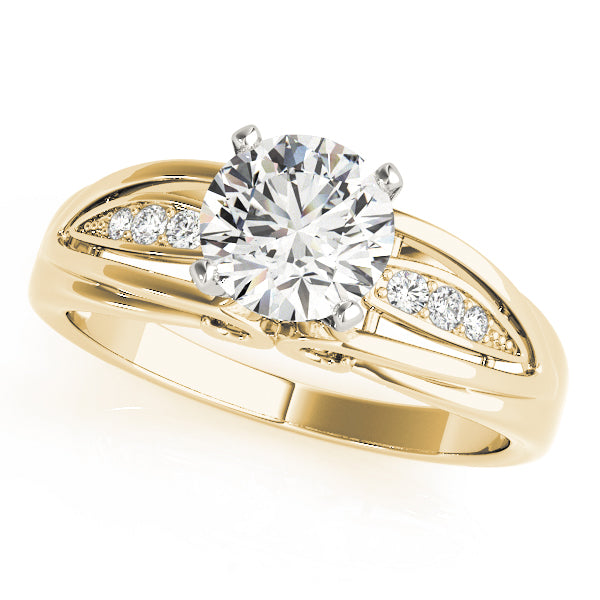Single Row Prong Set Engagement Rings