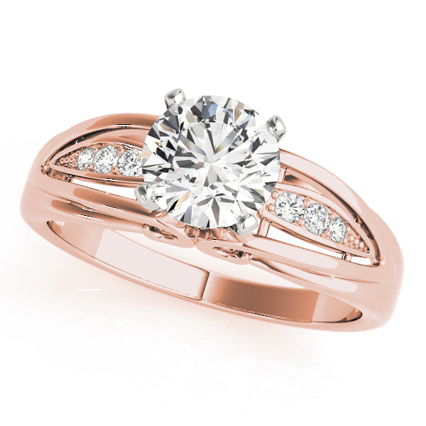 Single Row Prong Set Engagement Rings