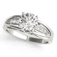 Single Row Prong Set Engagement Rings