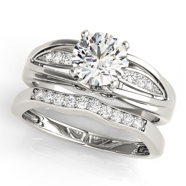 Single Row Prong Set Engagement Rings