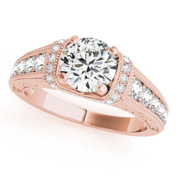 Antique Style Filigree Milgrain Engagement Rings