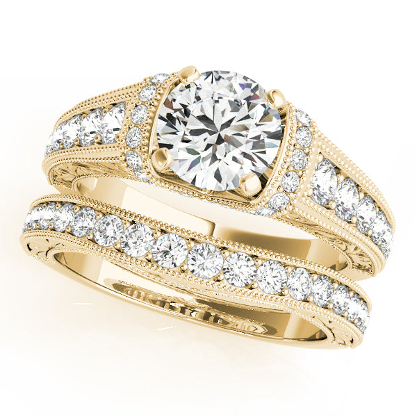 Antique Style Filigree Milgrain Engagement Rings