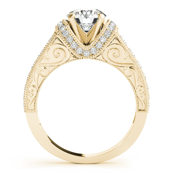 Antique Style Filigree Milgrain Engagement Rings
