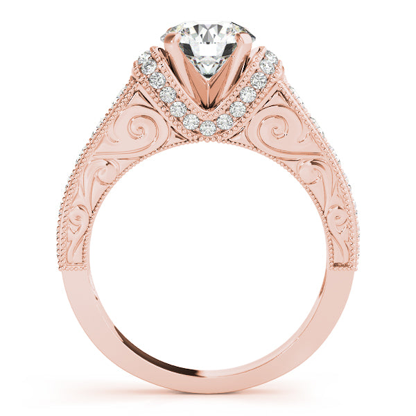 Antique Style Filigree Milgrain Engagement Rings