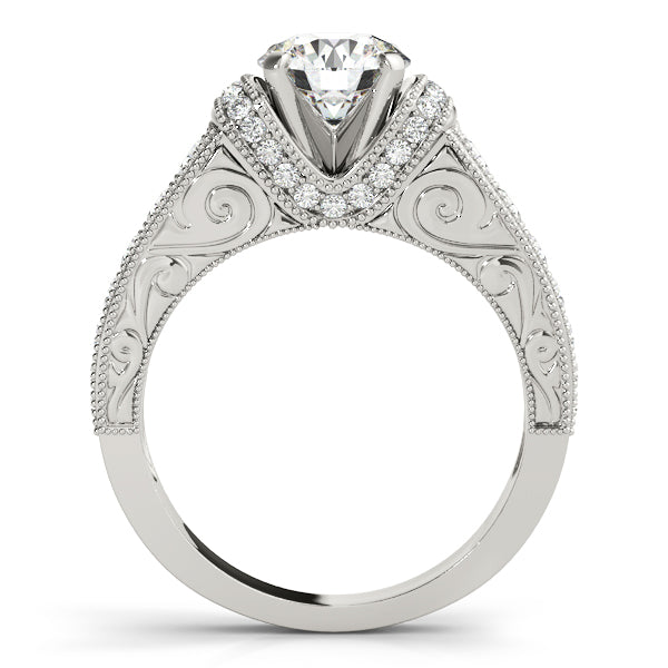 Antique Style Filigree Milgrain Engagement Rings