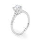 Single Row Prong Set Engagement Ring