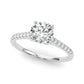 Single Row Prong Set Engagement Ring