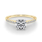 Single Row Prong Set Engagement Ring
