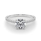Single Row Prong Set Engagement Ring