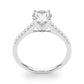 Single Row Prong Set Engagement Ring
