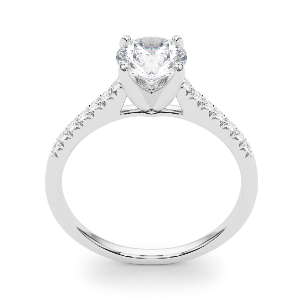 Single Row Prong Set Engagement Ring