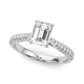 Multirow Pavé Set Engagement Ring
