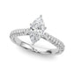 Multirow Pavé Set Engagement Ring