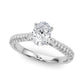 Multirow Pavé Set Engagement Ring