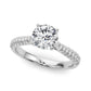 Multirow Pavé Set Engagement Ring