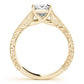 Vintage Inspired Princess Cut Trellis Engagement Ring