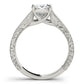 Vintage Inspired Princess Cut Trellis Engagement Ring