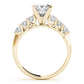 Single Row Princess Cut Trellis Engagement Ring