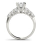 Single Row Princess Cut Trellis Engagement Ring