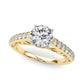 Single Row Prong In Channel Side Scroll Engagement Ring