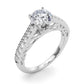 Single Row Prong In Channel Side Scroll Engagement Ring