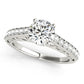 Single Row Prong In Channel Side Scroll Engagement Ring