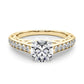 Single Row Prong In Channel Side Scroll Engagement Ring