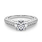 Single Row Prong In Channel Side Scroll Engagement Ring