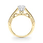 Single Row Prong In Channel Side Scroll Engagement Ring