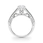 Single Row Prong In Channel Side Scroll Engagement Ring