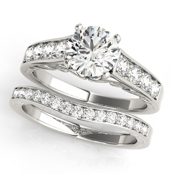 Single Row Prong In Channel Engagement Ring