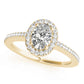 Single Row Oval Shape Engagement Ring