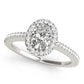 Single Row Oval Shape Engagement Ring