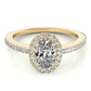 Single Row Oval Shape Engagement Ring